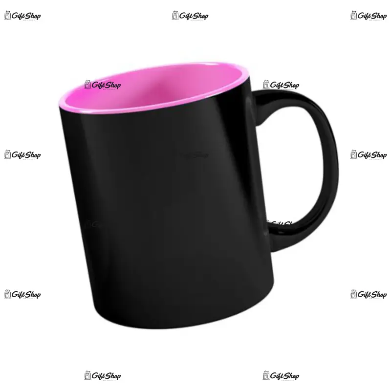 .interior roz, cana neagra termosensibila, din ceramica, personalizata